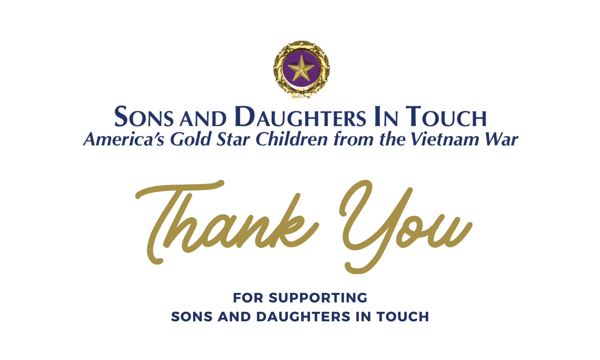 Thank You for Supporting Sons and Daughters in Touch!